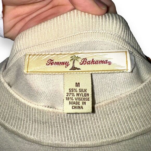 Tommy Bahama Golden Silk Mockneck Sweater Size M - Picture 2 of 7